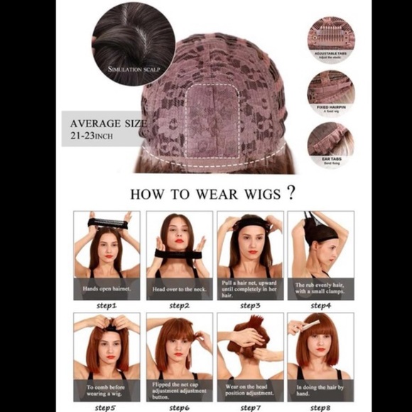 15” Natural Looking Short Straight Synthetic Heat Resistant Fiber Wig - Picture 9 of 11